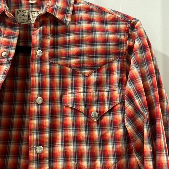 Ralph Lauren Western Wear 100% cotton vintage size 4 plaid button down 🤠 - Picture 7 of 14